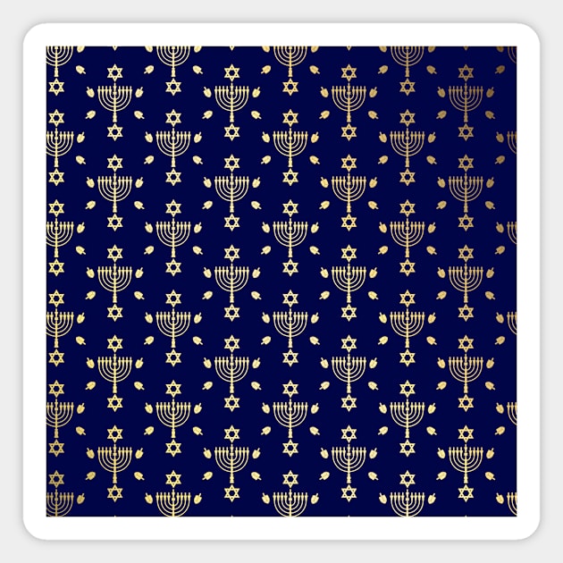 Hanukkah Pattern WPH MEDIA Magnet by WPHmedia